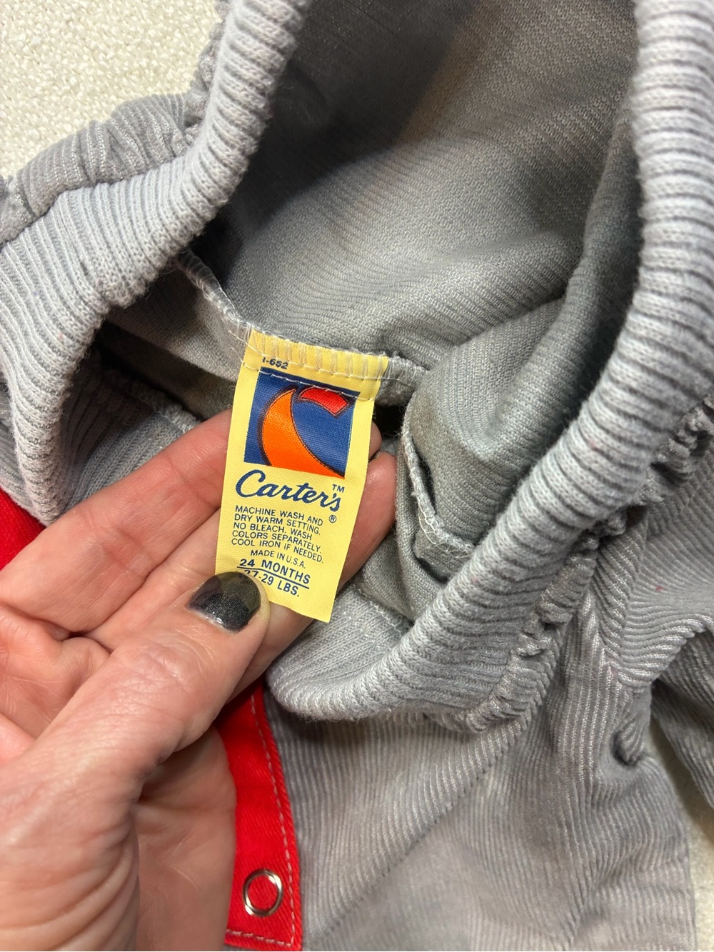 Vintage Carter’s Toddler 2 Pc Mouse Sweatsuit Set 24 Months USA Made Outf - Picture 3 of 5